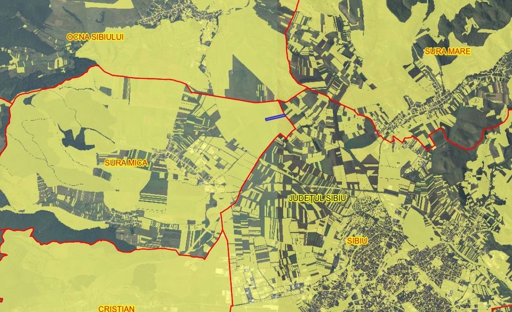 Teren agricol extravilan - 36.200 mp -Șura Mică