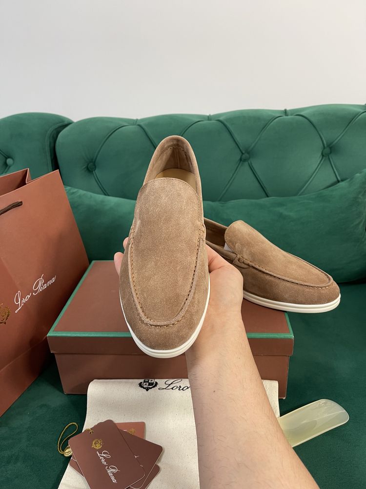 Mocasini Loro Piana piele naturala 100% Full Box colectie noua