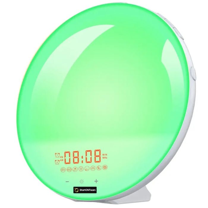 Lampa LED cu Radio FM, Alarma si Simulare Rasarit/Apus Soare Fara App