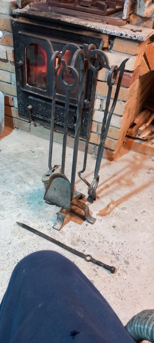 Set accesori vatra perie  șemineu soba