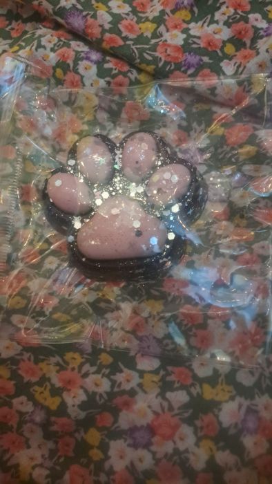 DE VÂNZARE! taba squishy negru cu sclipici și elastic de păr scrunchie