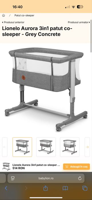 Patut co sleeper Lionelo aurora