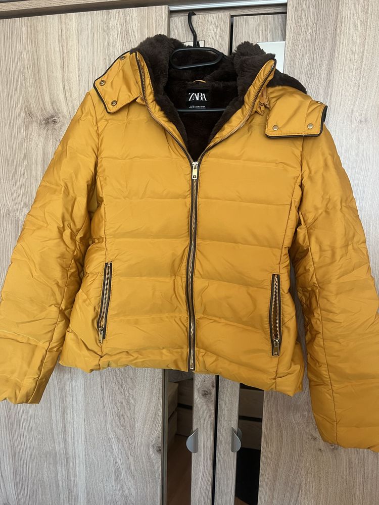 Зимно яке Zara с естествен пух
