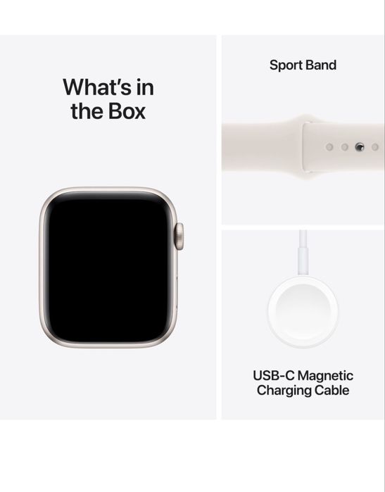 Apple Watch SE (2024), GPS, M/L, 40mm, Starlight