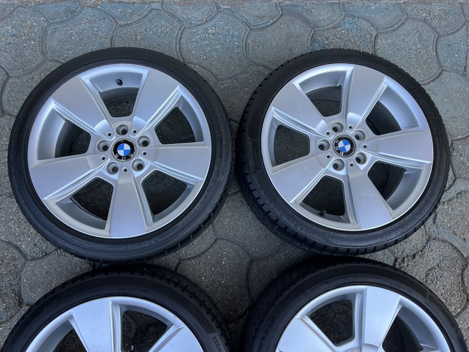 Jante aliaj 5x120mm, anvelope iarna 225/40 R18 BMW E46 E90 E91 E81 E87