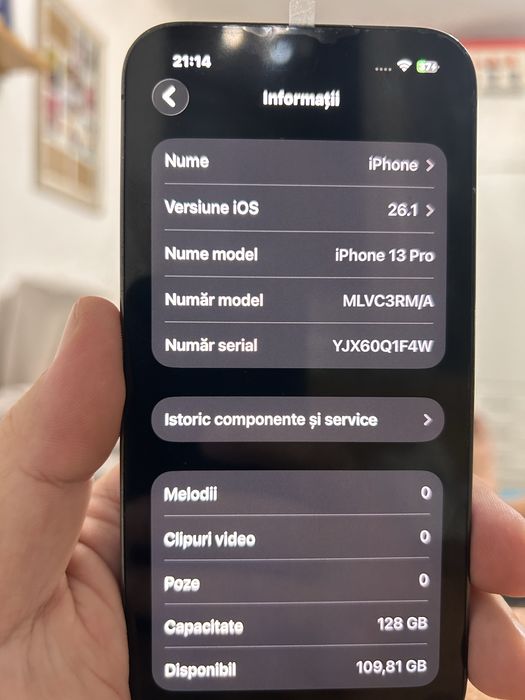 Vand Iphone 13 Pro cu Baterie 100%