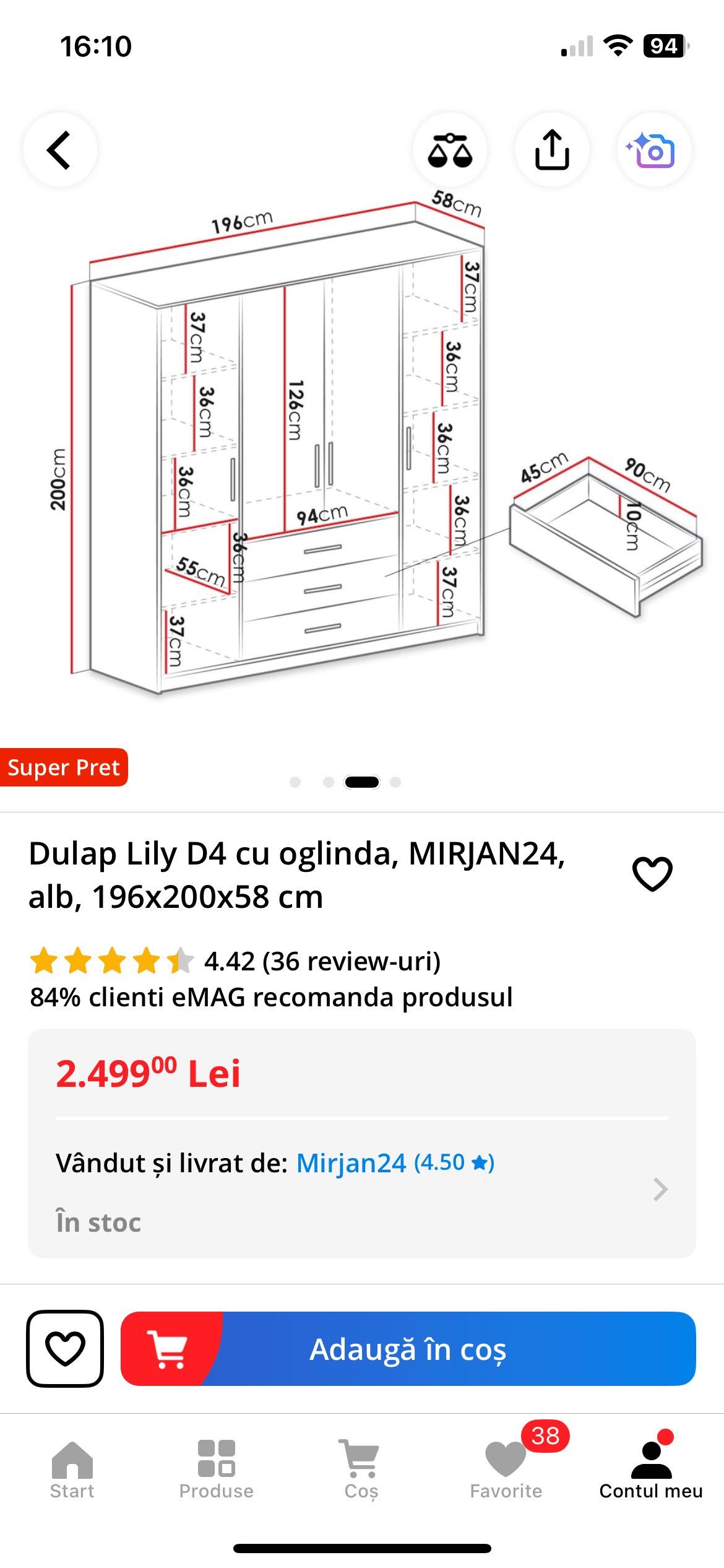 Dulap cu oglinda