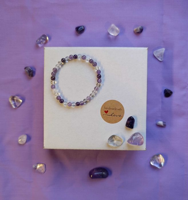 ЛЕЧЕБНА ГРИВНА от 3 вида полускъпоценни камъни. КОЛЕДА