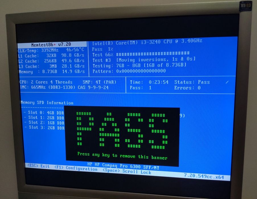 Компютър Hp Pro 6300 Sff Intel i3 3240 9GB ddr3 500GB hdd