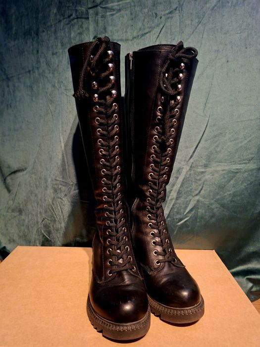 Cizme lungi Dasha de piele