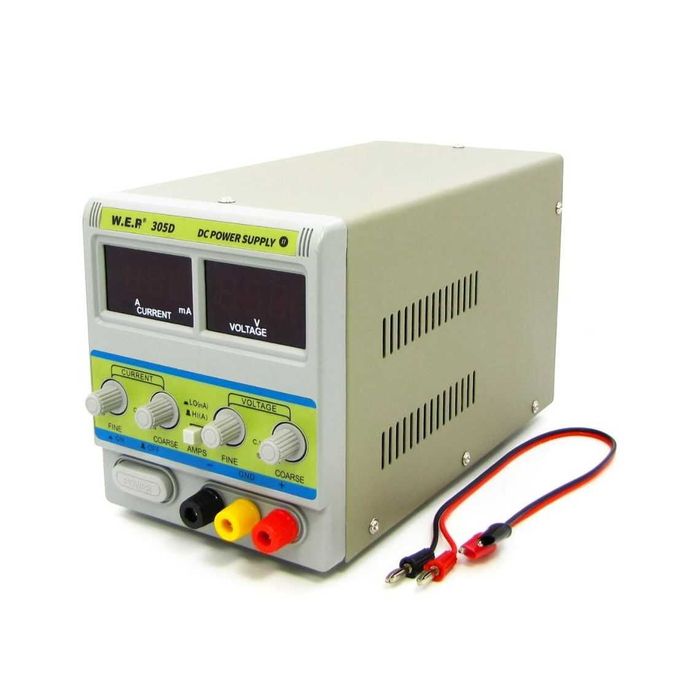 Захранващ блок WEP PS-305D-II 30V 5A с превключвател Hi (A)/Lo (mA).