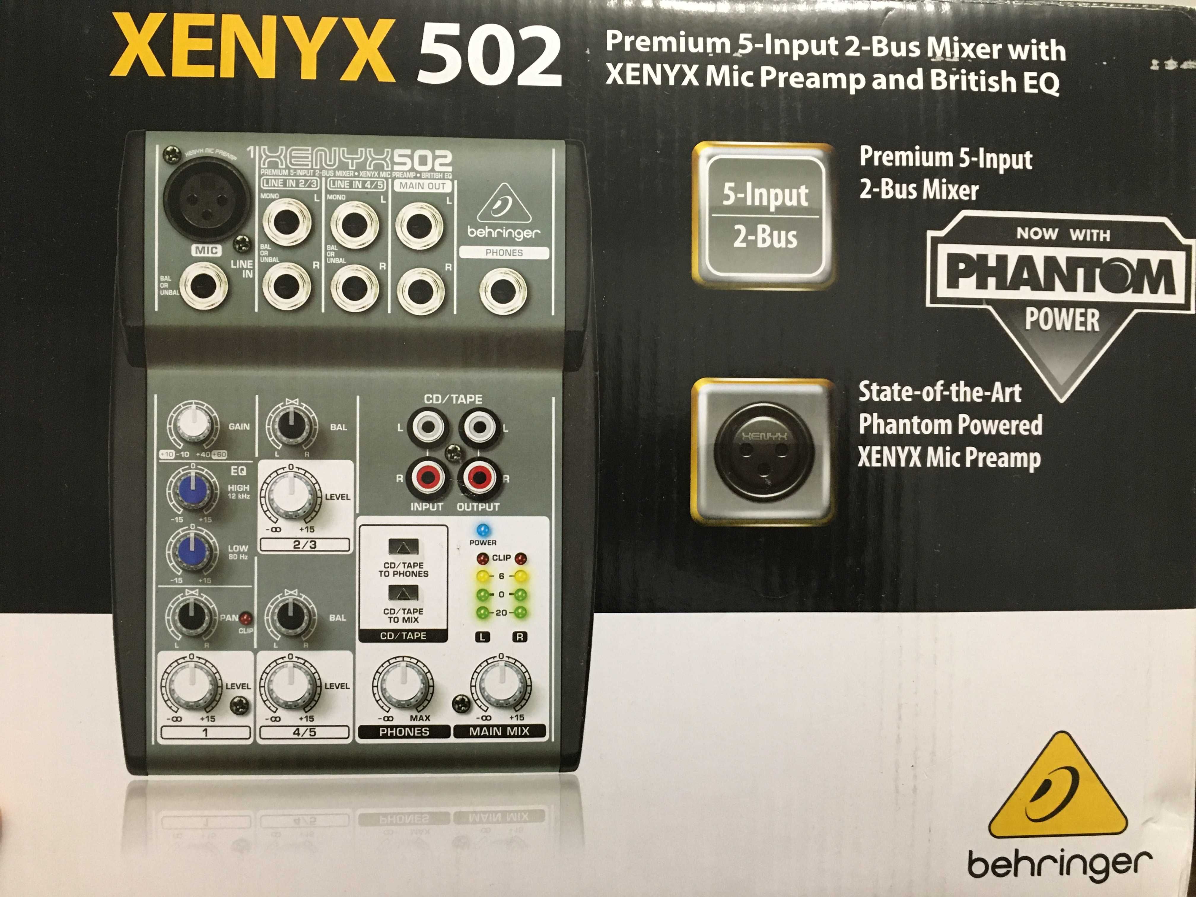 Mixer Audio Behringer XENYX 502 si Microfon Shure SV200