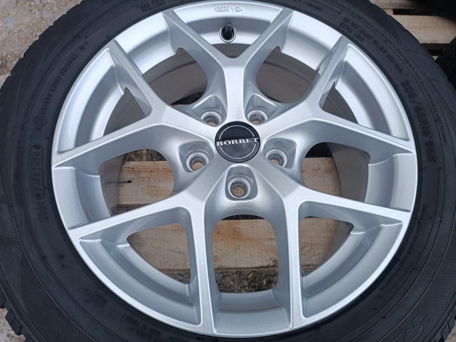 Лети джанти 16ки 5х108 Borbet + зимни гуми 205/60/16 Falken