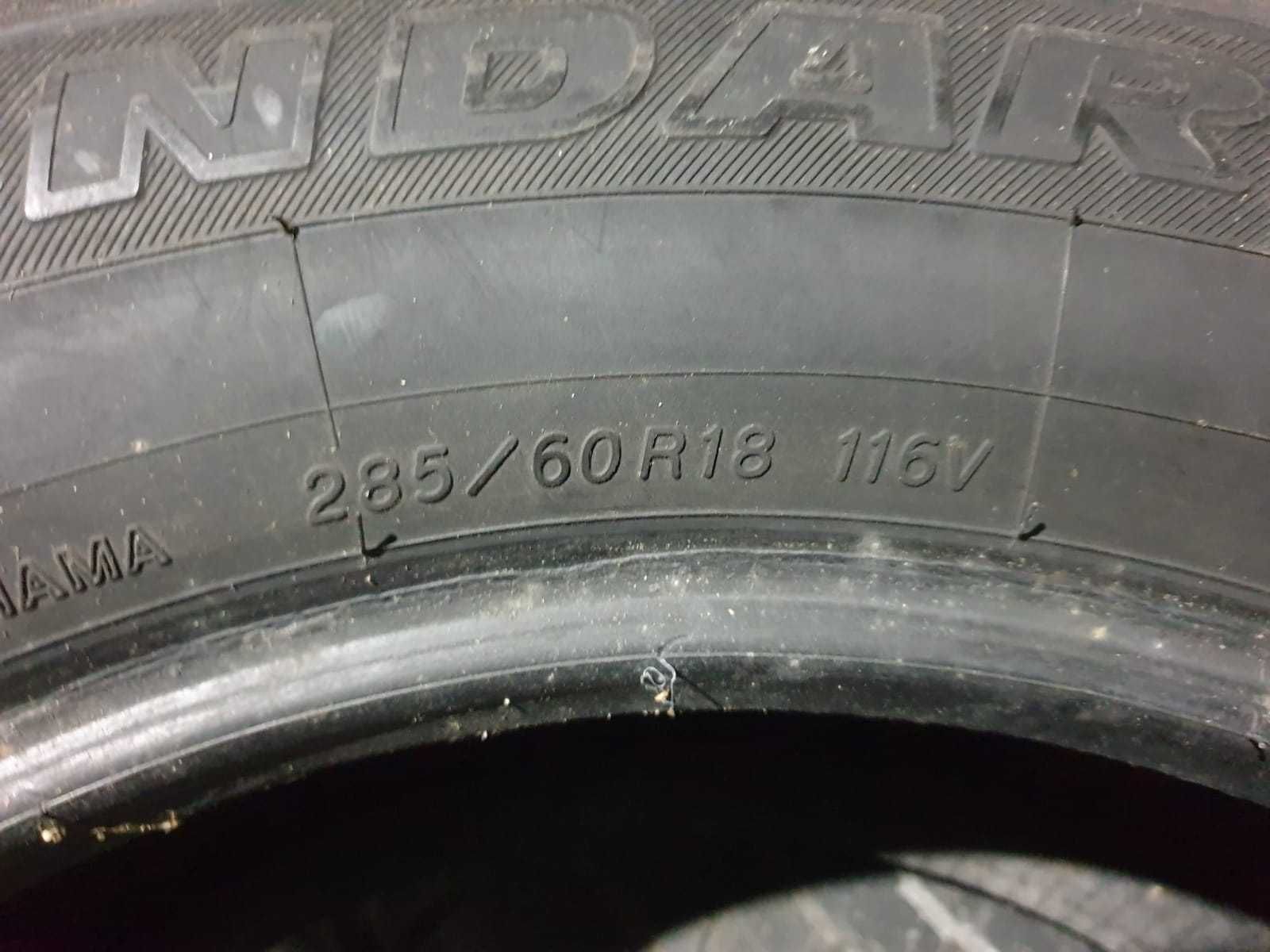 Продам 3 летние шины Yokohama Geolandar 285/60/18