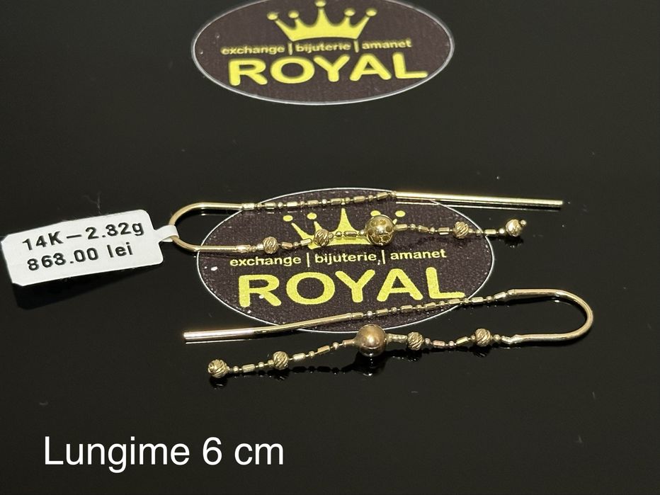 Bijuteria Royal: Cercei aur 14k/2.32 gr