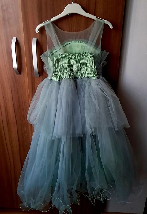 Rochiță verde turcoaz nou noută pentru fete de 11 ani