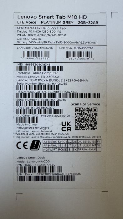 Tableta + Smart Dock Lenovo Smart Tab M10 Plus