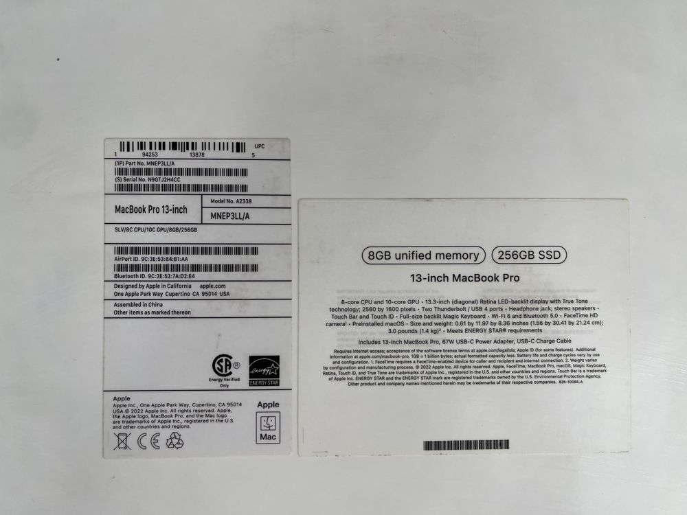 Apple MacBook Pro M2 2022 года в хорошем состоянии