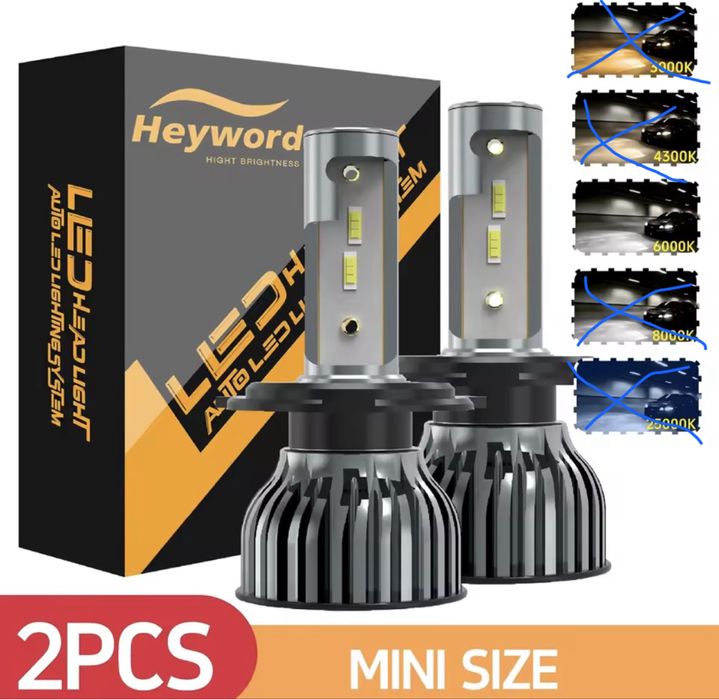 Heyword 22000LM 160W H7 LED CANBUS 6000K ПРОМОЦИЯ!!!НОВО!!!