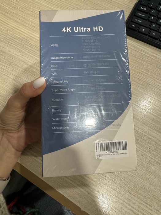 Camera video sport Gookam Go 2, 20MP, 4K, Wi-Fi, Black, NOUA/Sigilata!