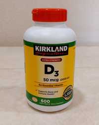 Витамин Д3 Vitamin D3 Киркланд 2.000 iu 600 шт