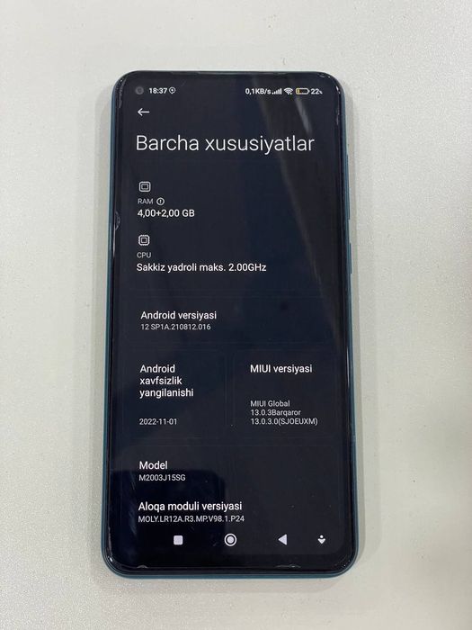 Redmi Note 9
128/4+2gb Ochilmagan tozza bir qo’l ishlatilgan ideal hic