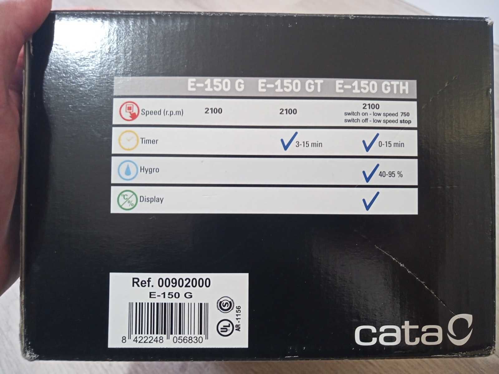 Вентилатор за баня Cata 150G