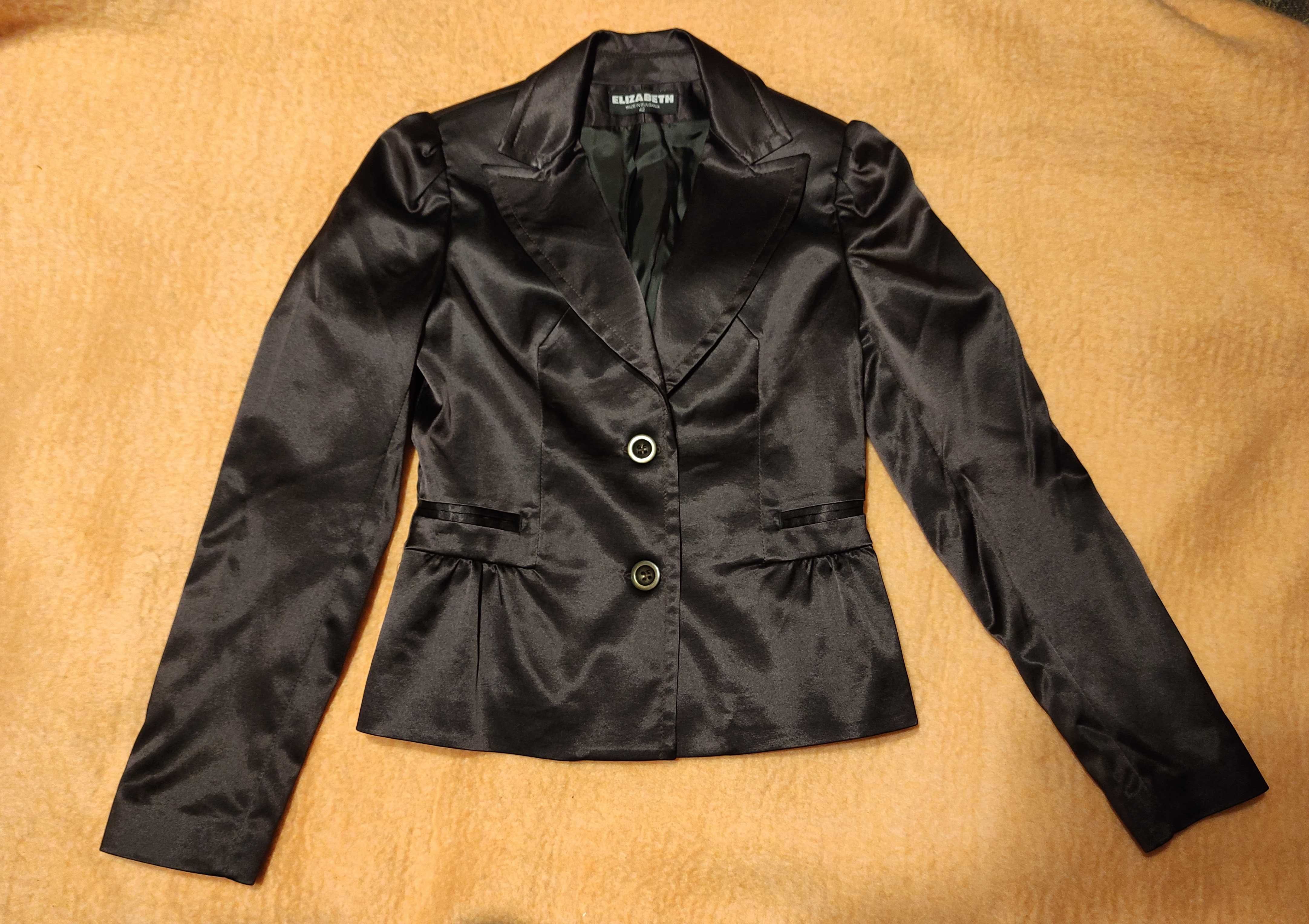 Дамско сако / черен топ H&M / пола Sinsay от изкуствена кожа