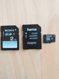 Card Memorie SD Sony 2GB + hama 8GB