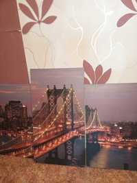 Продам трехпанельную картину "Ночной Нью-Йорк"