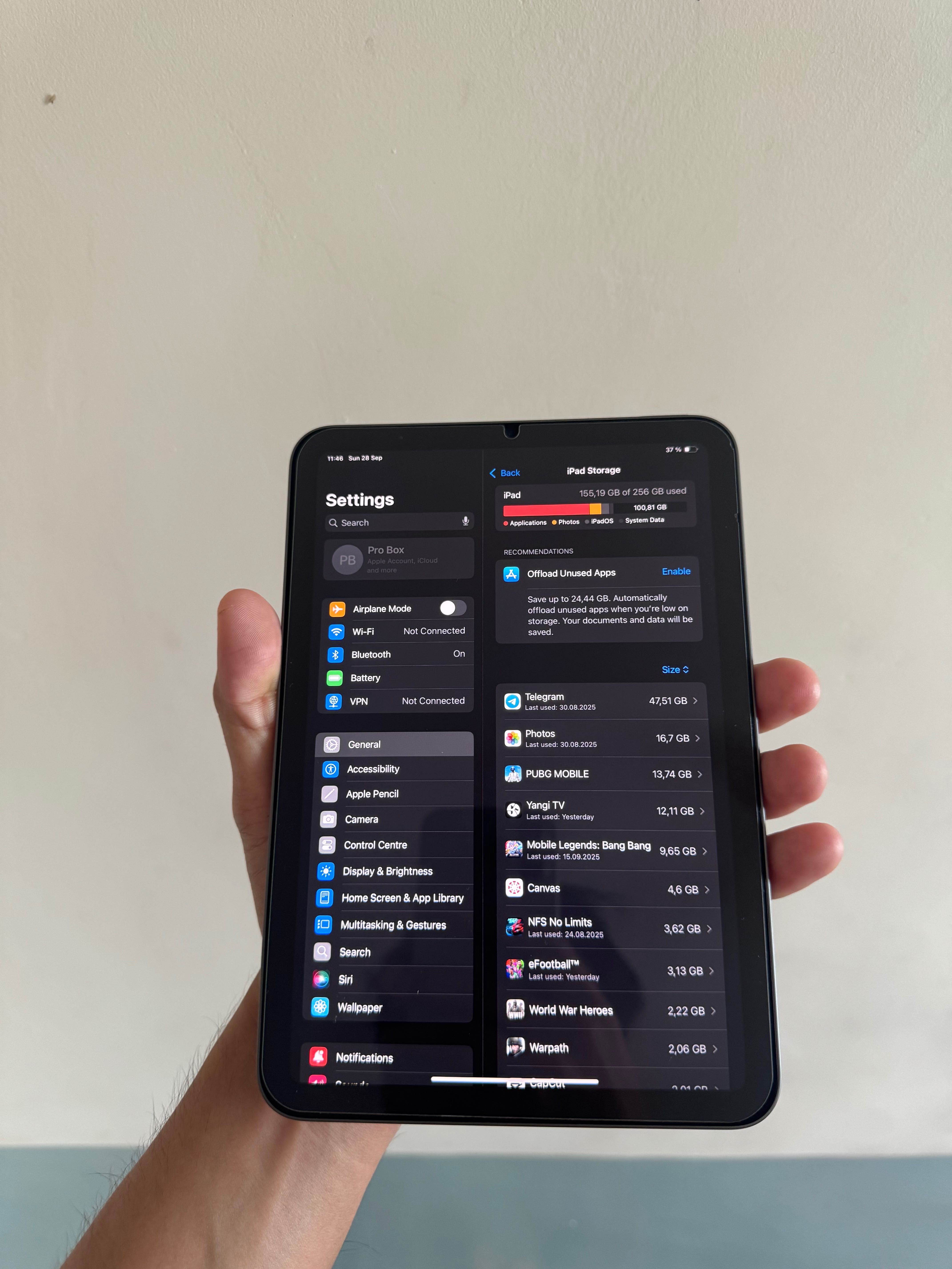 Ipad 6 mini 8/256GB wi-fi IDEAL HOLATDA