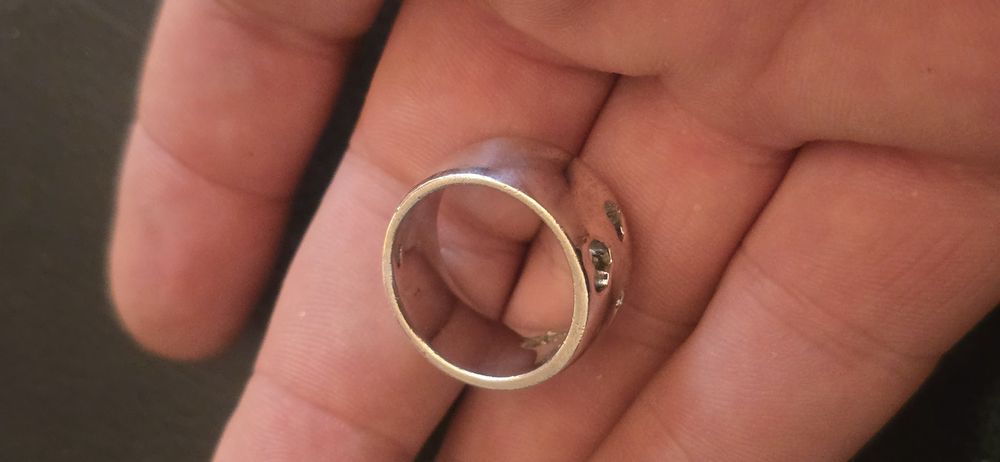 Inel argint Molecole diamante naturale