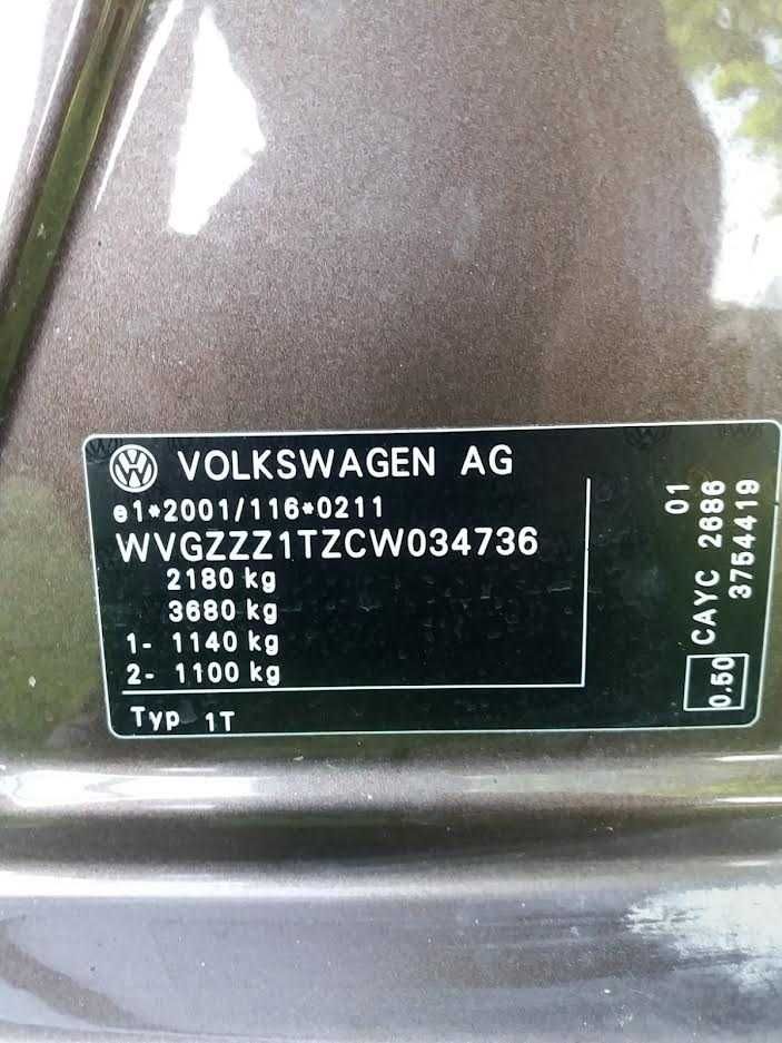 Vand auto VW Touran 2012