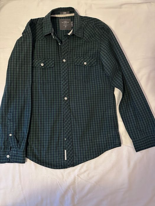Cămașă de bumbac in carouri verde H&M | Casual & Elegantă | Mărimea S