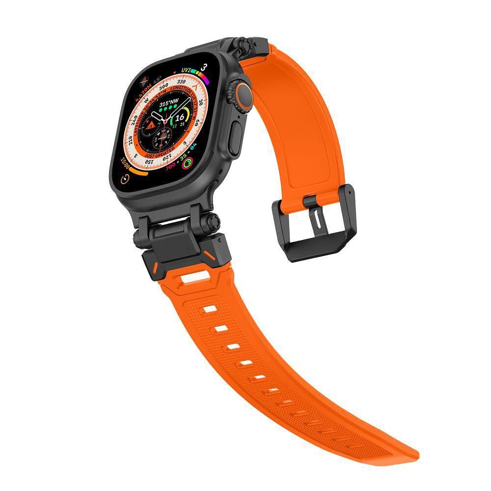 Tech-protect delta pro каишка за apple watch ultra 1/2 - orange/black