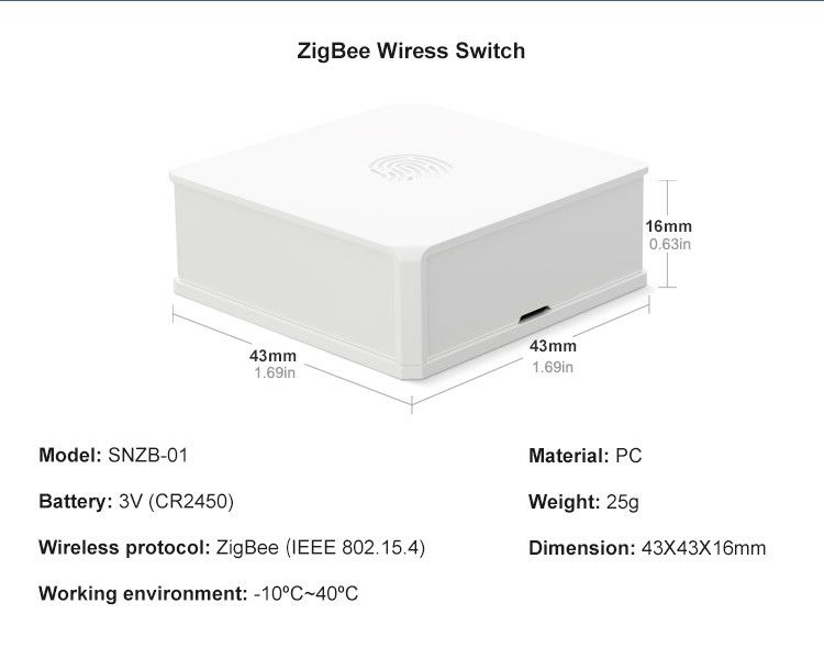 Sonoff Zigbee buton wireless SNZB-01