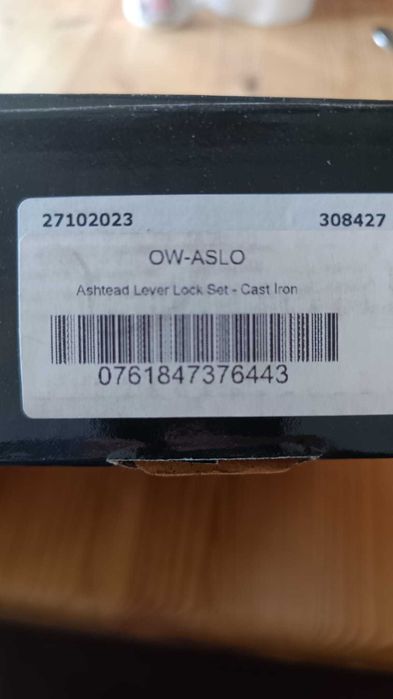 set manere usi retro fier forjat, negru