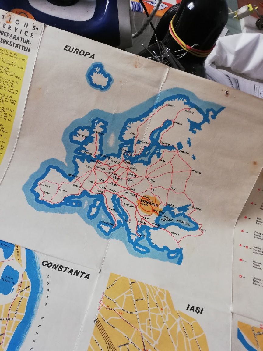 Harta veche stare foarte buna Republica socialista