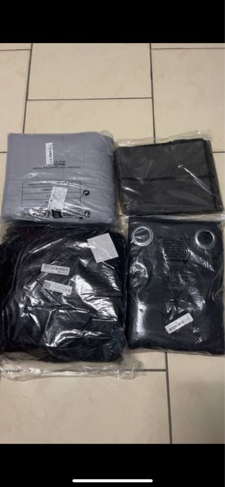 Set de 2 draperii ikea  noi negre matase groasa 150 pe 250