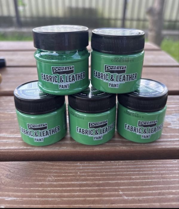 Pentart vopsea piele si textile verde