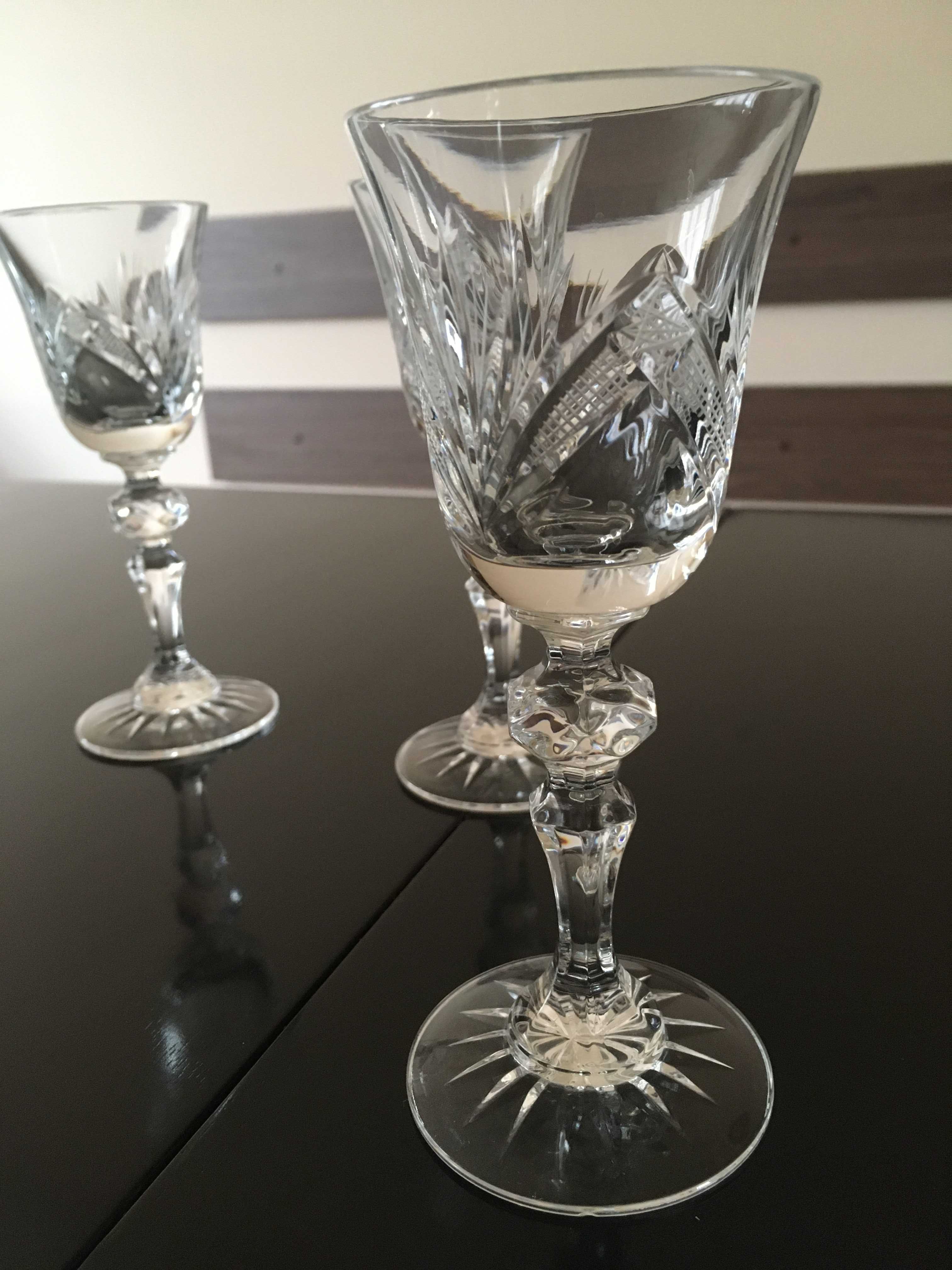 6 бр. кристални чаши за ракия / аператив + купичка за ядки - нови!