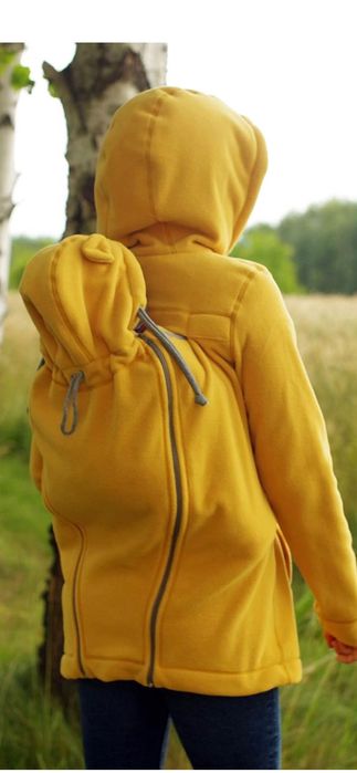 Полар за бебеносене, отпред и на гръб, жълт