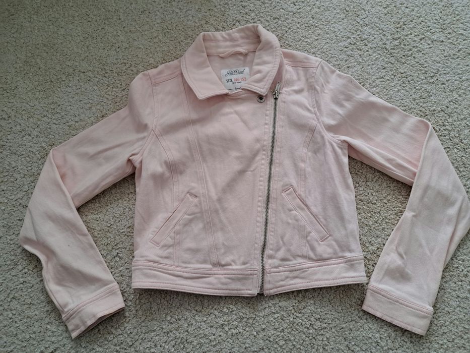 Geaca blugi roz hm marimea 146 152 pentru 11 - 12 ani