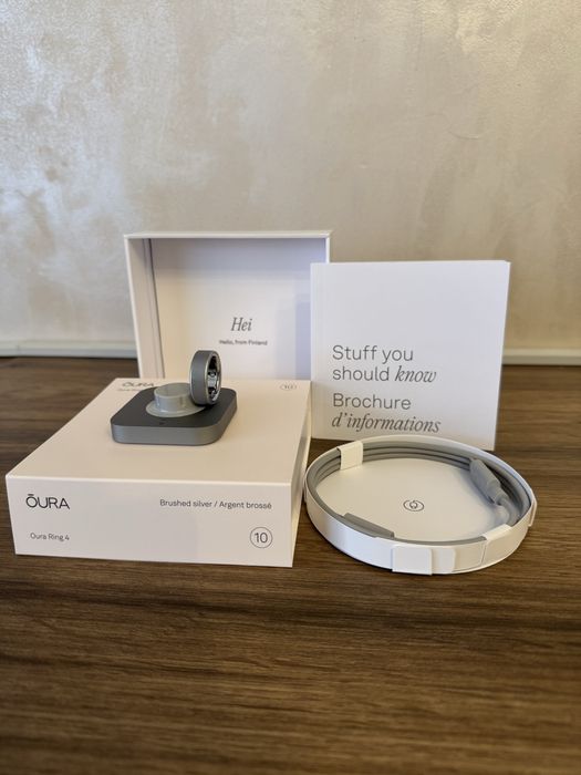 Oura Ring 4 - Brushed Silver - Marimea 10 - perfect functional