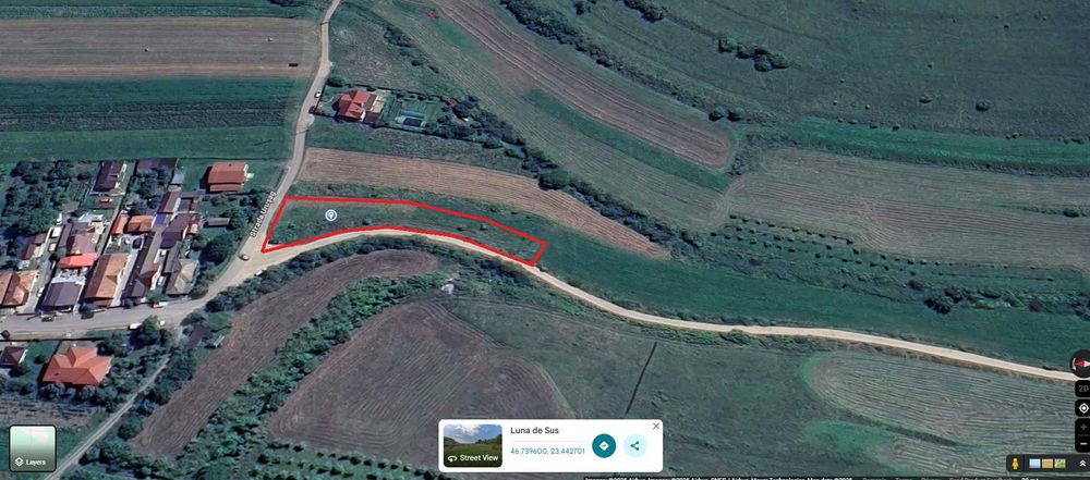 Vand teren de casa , duplex ,la asfalt Luna de sus 1000mp