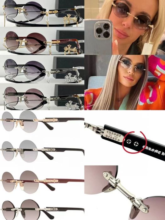 Chrome Hearts DEEP III Gold Sunglasses Deep 3 Слънчеви очила