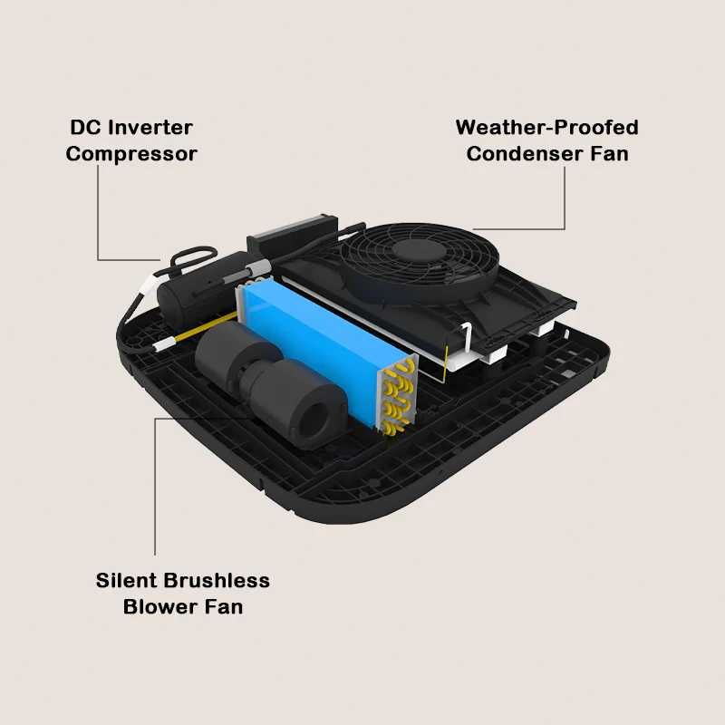 Aer Conditionat Stationar 12V 8000 BTU - Velit 2000R - Camper/Rulota