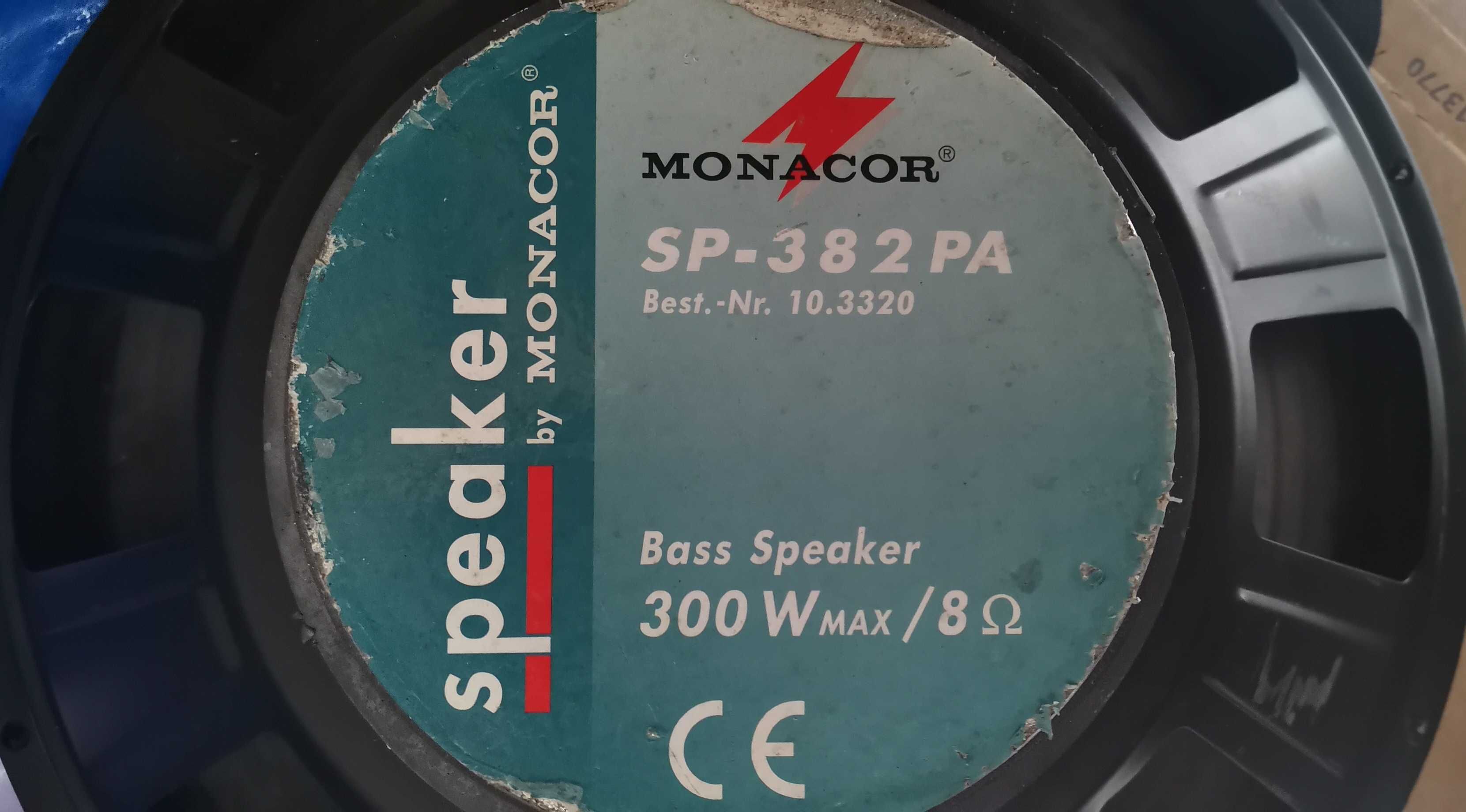 Difuzor bas subwoofer de 15 ", 300 Watt Monacor SP-382PA