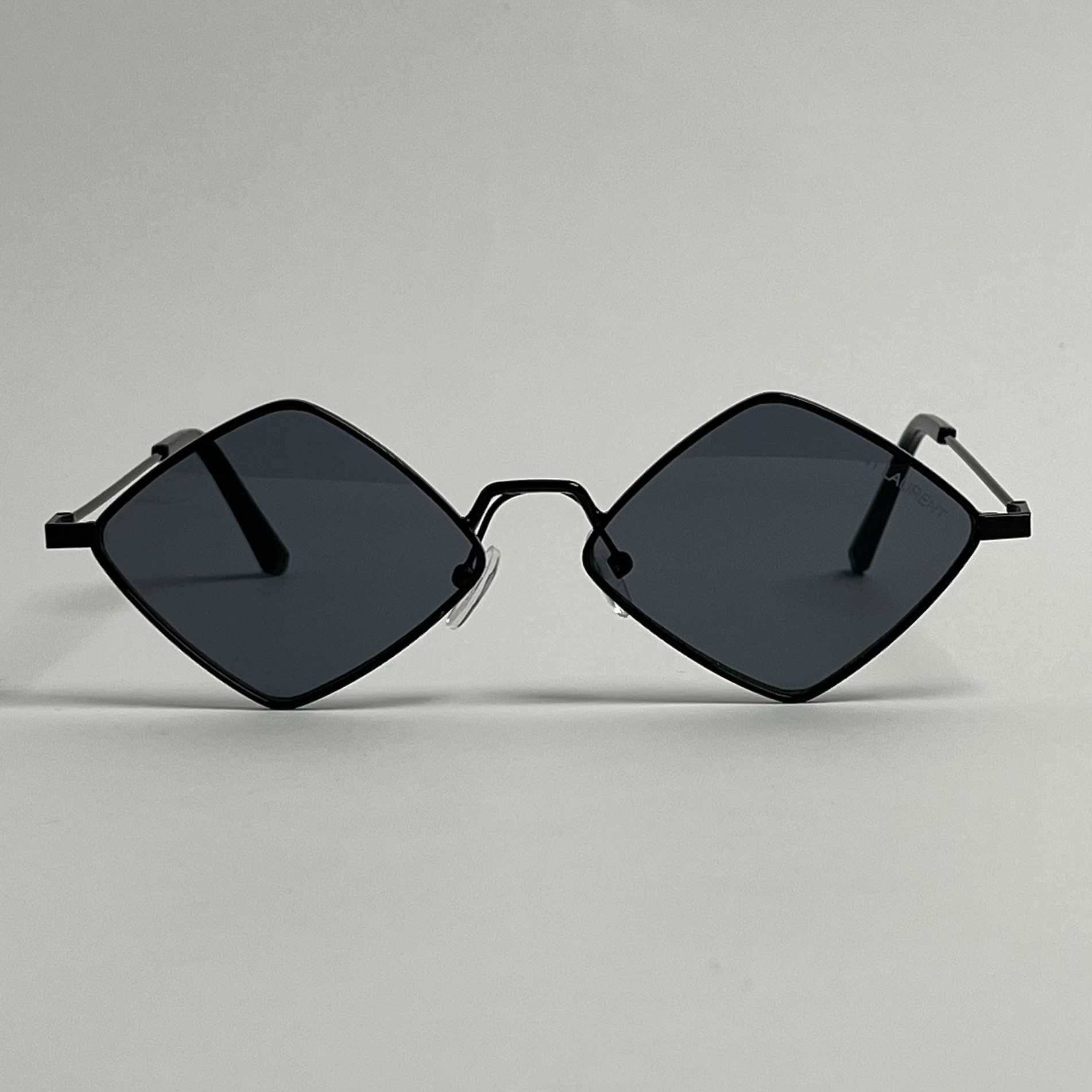 Метални Ромбоидни Слънчеви Очила Saint Laurent Златни Черни УВ400