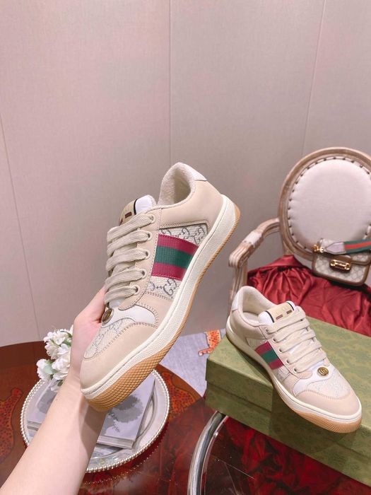 Tenisi Gucci Screener, crem, tip Premium /marimi 35-45/ Adidasi Unisex